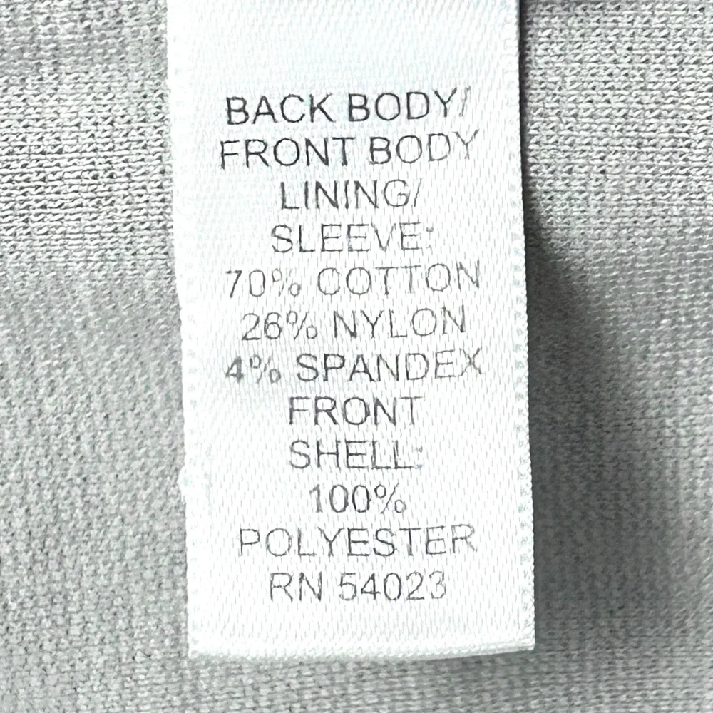 Banana Republic Men XLT Woven Baseball‎ Jacket Tall Gray Hybrid Bomber Tech Prep